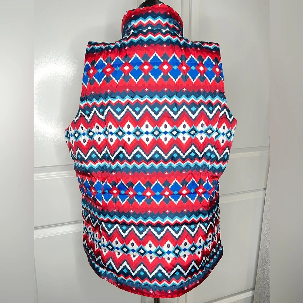 Land’s End Print Puffer Vest Size XL - Picture 5 of 8